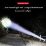 T40 USB Strong Zoom Torch Light with Power-Bank - Image 6